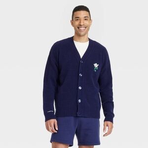 Kindness Blooms Floral Print V-Neck Cardigan Goodfellow & Co Navy Blue 🤍